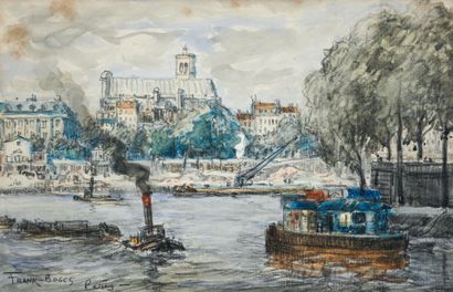 FRANK-BOGGS (1855-1926)
Paris, péniches et...