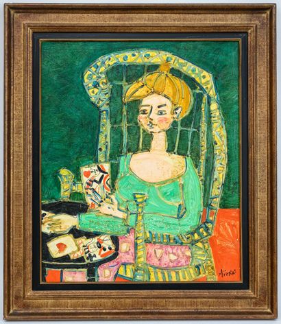 Paul AIZPIRI (1919-2016)
La cartomancienne
Huile...