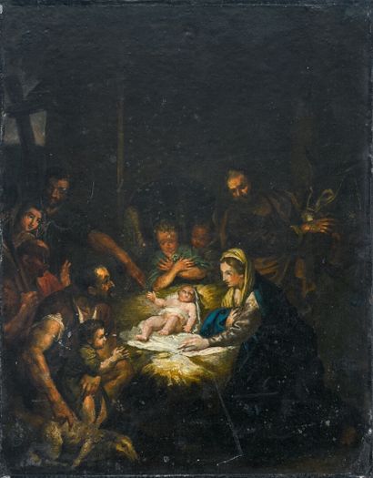 ECOLE ITALIENNE, fin XVIIe
Nativité
Huile...