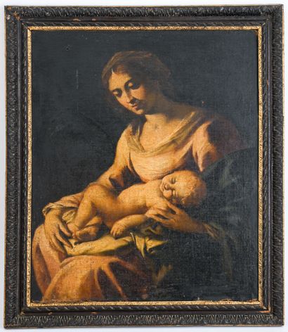 ECOLE ITALIENNE XVIIe
Vierge à l'Enfant
Huile...