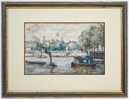 FRANK-BOGGS (1855-1926)
Paris, péniches et...