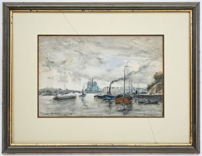 FRANK-BOGGS (1855-1926)
Paris, péniches sur...
