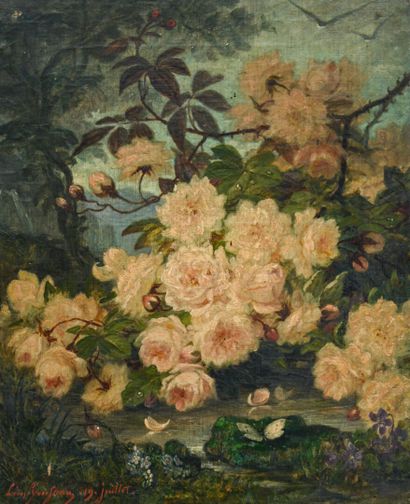 Léon ROUSSEAU (1829-1881)
Nature morte aux...