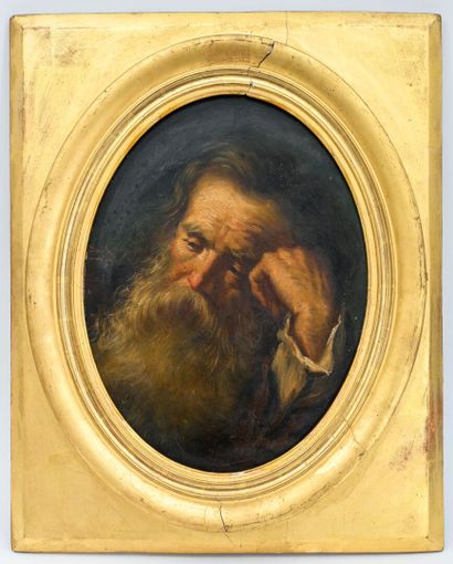Emile GAMBOGI (1819-1895)
Portrait de vieillard...