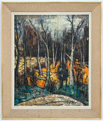 H.NATEZ
Sous-bois, Bellevue à Toulouse, 1957
Oil...
