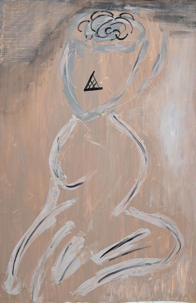 Sharon TOUAL (20th)
Abstraction pink background
Oil...