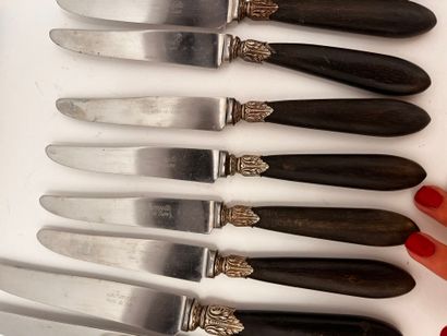 Suite of twelve knives and twelve cheese...