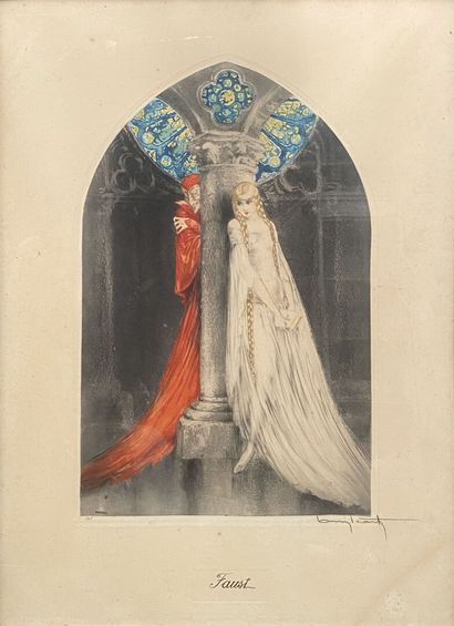 Louis ICART (1888-1950)
Faust
Etching and...
