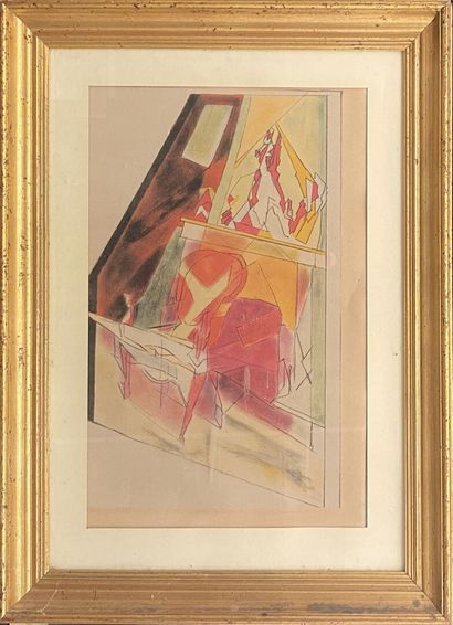 Jacques VILLON (1875-1963)
Le Fauteuil, 1951
Color...