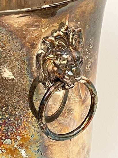 A silver-plated champagne bucket
H: 24 c...