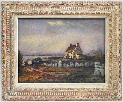Léon DUVAL-GOZLAN (1853-1941)
Breton cottage
Oil...