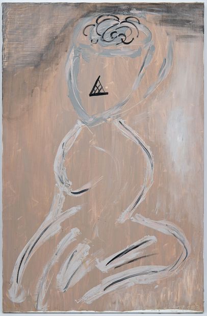 Sharon TOUAL (20th)
Abstraction pink background
Oil...