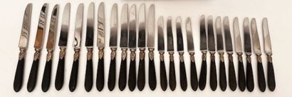 Suite of twelve knives and twelve cheese...
