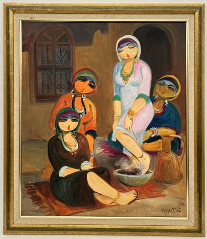 Shakir AL-ALOUSI (1962)
Women at tea
Oil...