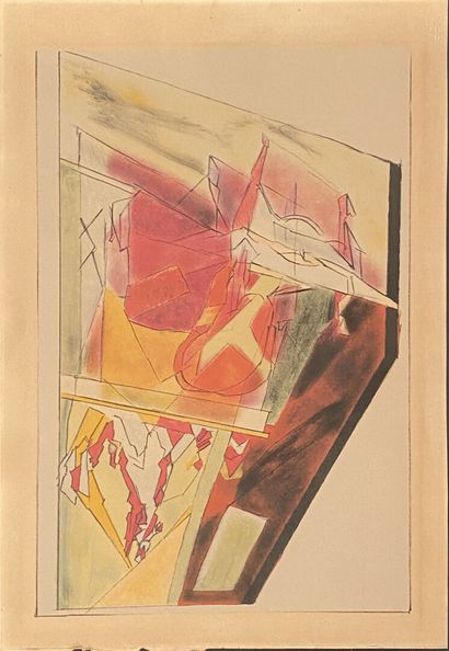 Jacques VILLON (1875-1963)
Le Fauteuil, 1951
Color...