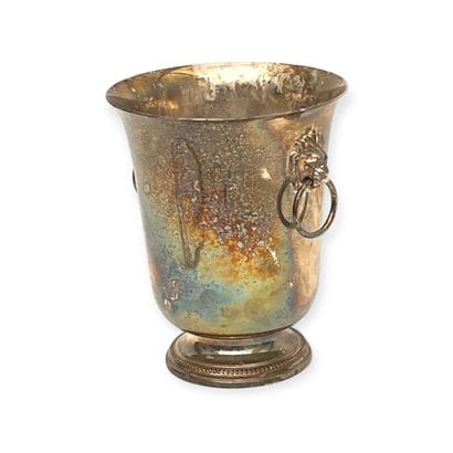 A silver-plated champagne bucket
H: 24 c...