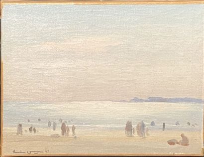 André VERGER (1912-1990)
Lively beach
Oil...