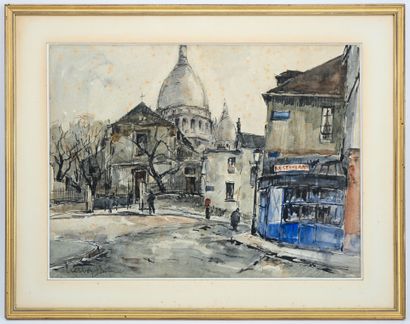 Fernand HERBO (1905-1995)
Montmartre, Paris
Watercolor...