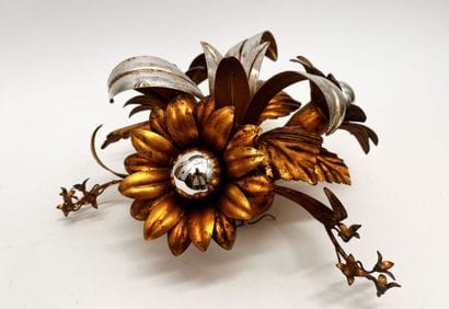 FLOR'ART 
Three-light wall lamp with plant...