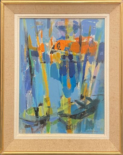 Jean HUGON (1919-1990)
Cabanes à l'étang
Oil...