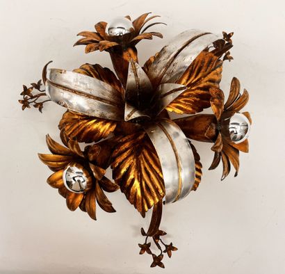 FLOR'ART 
Three-light wall lamp with plant...