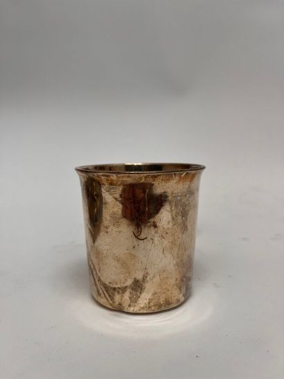 Silver set including: a coaster, a saucer,...
