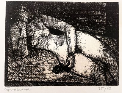Marcel GROMAIRE (1892-1971)
Nude with rose
Etching...