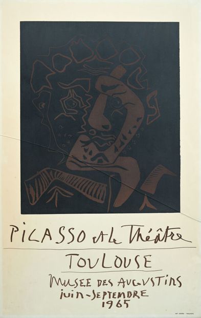 Pablo PICASSO (1881-1973). 
Visage d'homme...