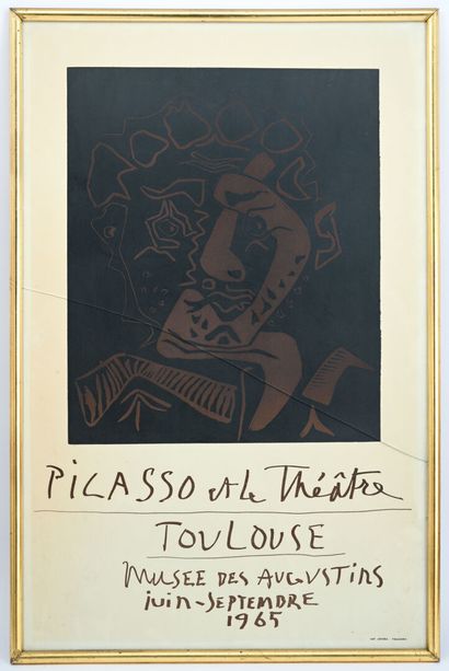 Pablo PICASSO (1881-1973). 
Visage d'homme...
