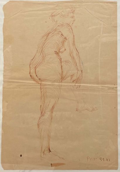Bertalan PÓR (1880-1964)
Nude study
Ink signed...