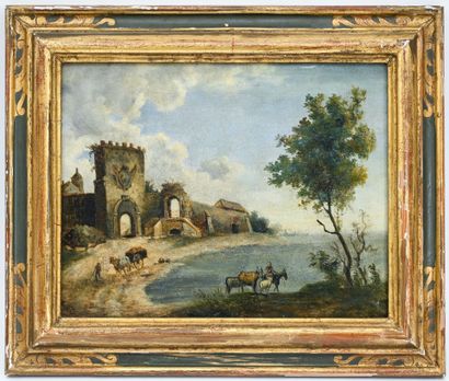 18th century FRENCH SCHOOL
Animated landscape...