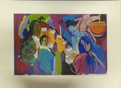 Pierre AMBROGIANI (1907-1985)
Au bar
Lithograph...