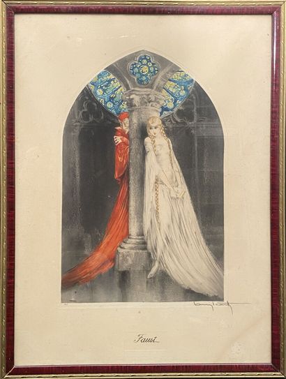 Louis ICART (1888-1950)
Faust
Etching and...