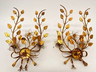 In the taste of Bagues
Pair of gilded metal...