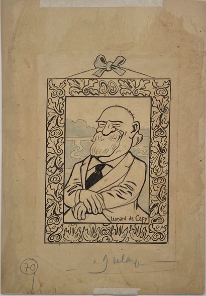 Leonardo de CAPY (?)
Self-portrait in a frame
Ink...