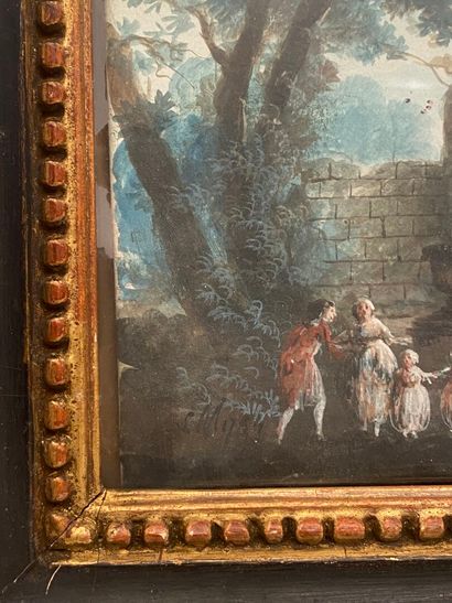 18th century FRENCH SCHOOL
Farandole 
Watercolour...