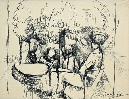Marcel GROMAIRE (1892-1971)
At the café terrace
Ink...