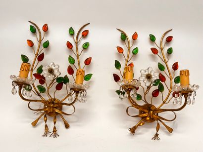 In the taste of Bagues
Pair of gilded metal...