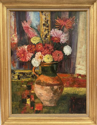 Paul CLEMENT (20th)
Jug with dahlias
Oil...