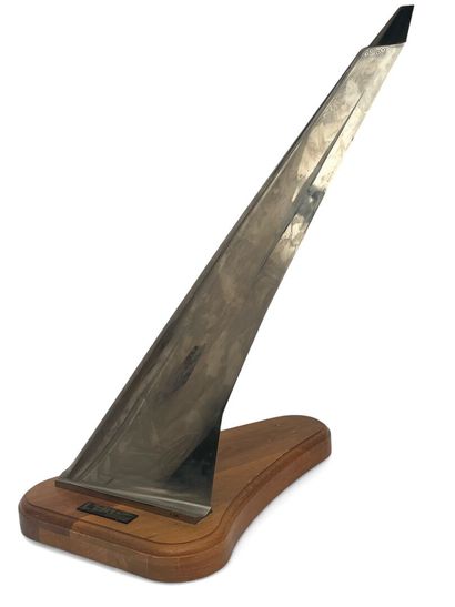 CONTEMPORARY WORK
Chromed metal wing in the...