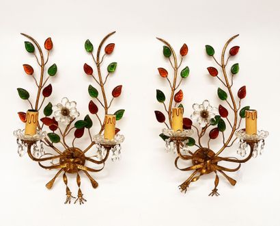 In the taste of Bagues
Pair of gilded metal...