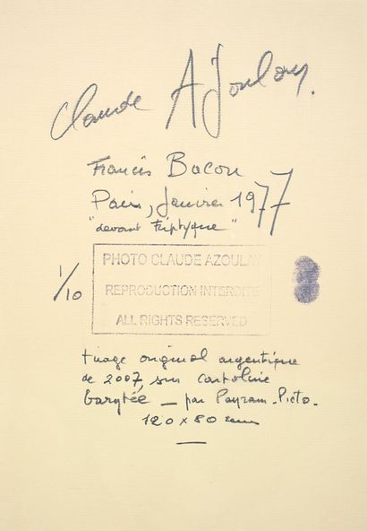 Claude AZOULAY (1934-)
 Francis Bacon, Paris...