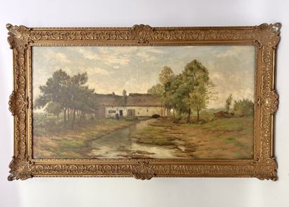 Théodore BARON (1840-1899)
The farm at Furfan
Oil...