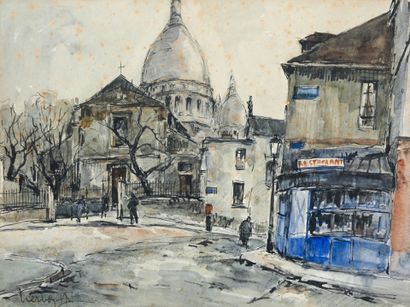 Fernand HERBO (1905-1995)
Montmartre, Paris
Watercolor...
