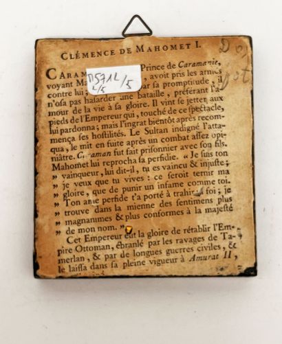 Set of five 19th-century miniatures, some...