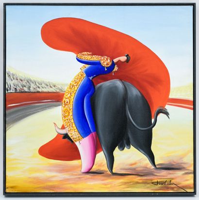 Jean-Louis TOUTAIN (1948-2008).
Bullfighting
Oil...