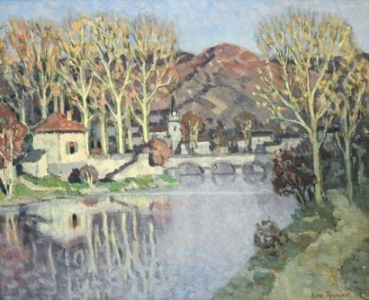 André REGAGNON (1902-1976)
Village, Ariège
Oil...