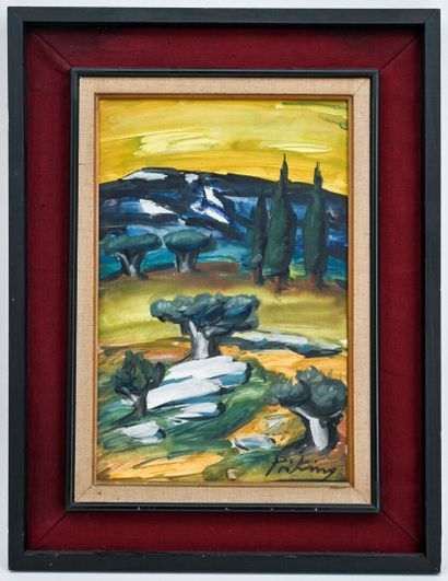 Franz PRIKING ( 1929-1979) 
Landscape 
Watercolor...