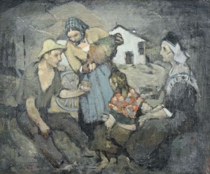 Attributed to André REGAGNON
Country scene,...