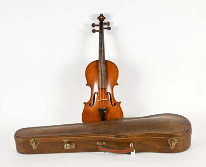 Set of two 4/4 violins in their cases, including...